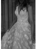 V Neck Ivory Exquisite Lace Tulle Dreamy Wedding Dress